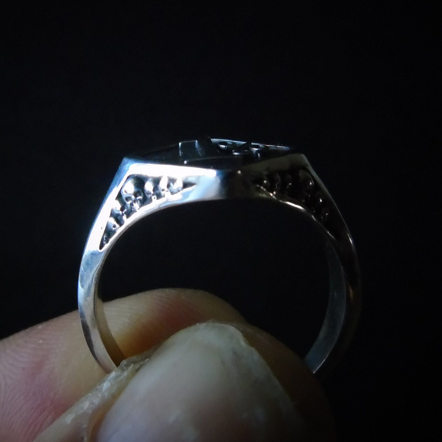 Motorbike Ring in Sterling Silver 1%er - Uniquely Designed Biker Jewelry - Bold & Daring Gift for Outlaws -