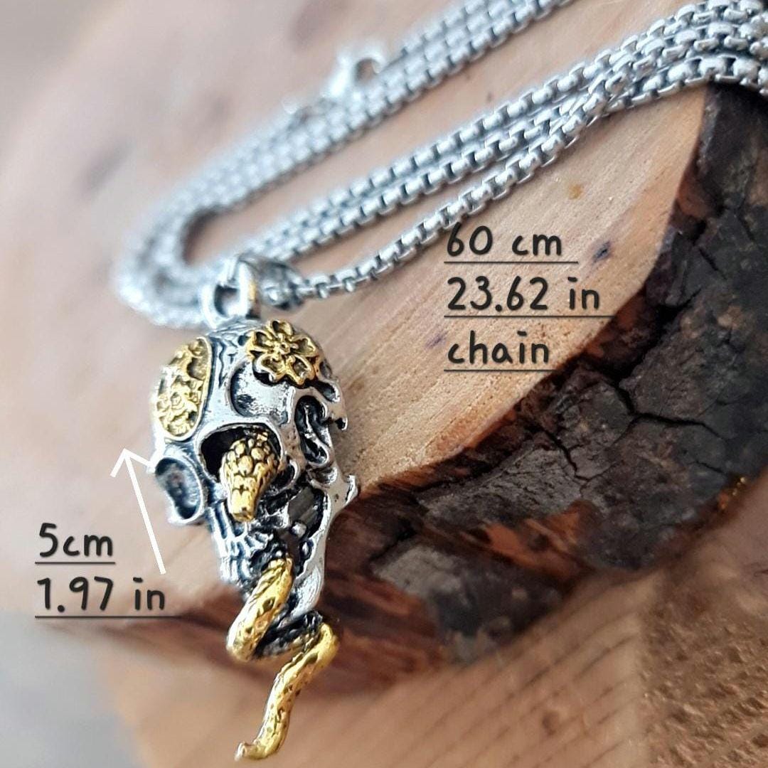 Snake & Skull Necklace - Fashionable Gift, Hip Hop Cosplay Jewelry