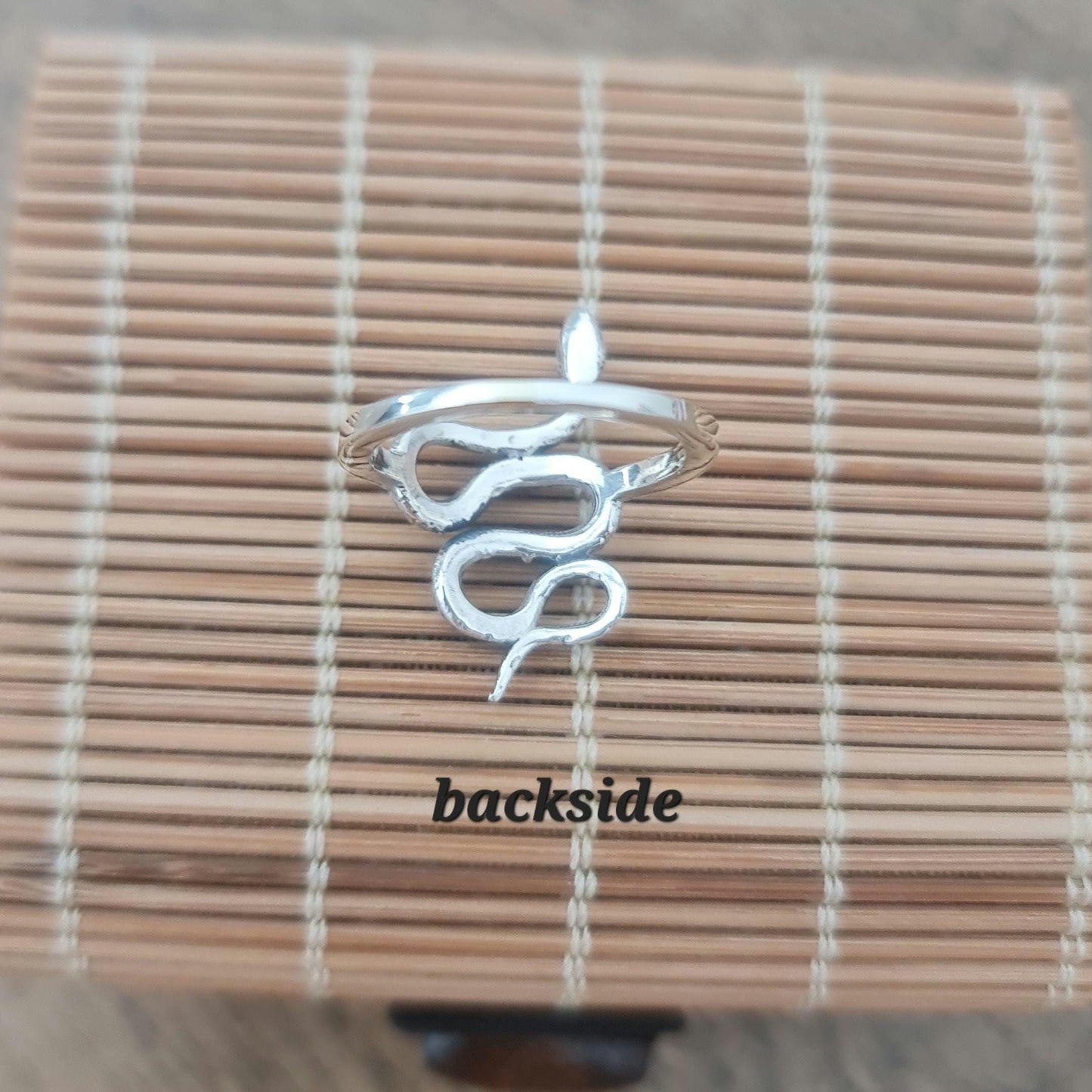 Handmade Sterling Silver Snake Ring: Ouroboros Design