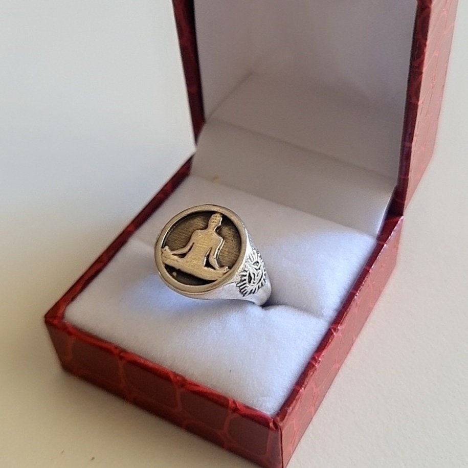 Meditation Namaste Ring - Sterling Silver, Handmade with 9 Grams - Yoga jewelry meditation vibe