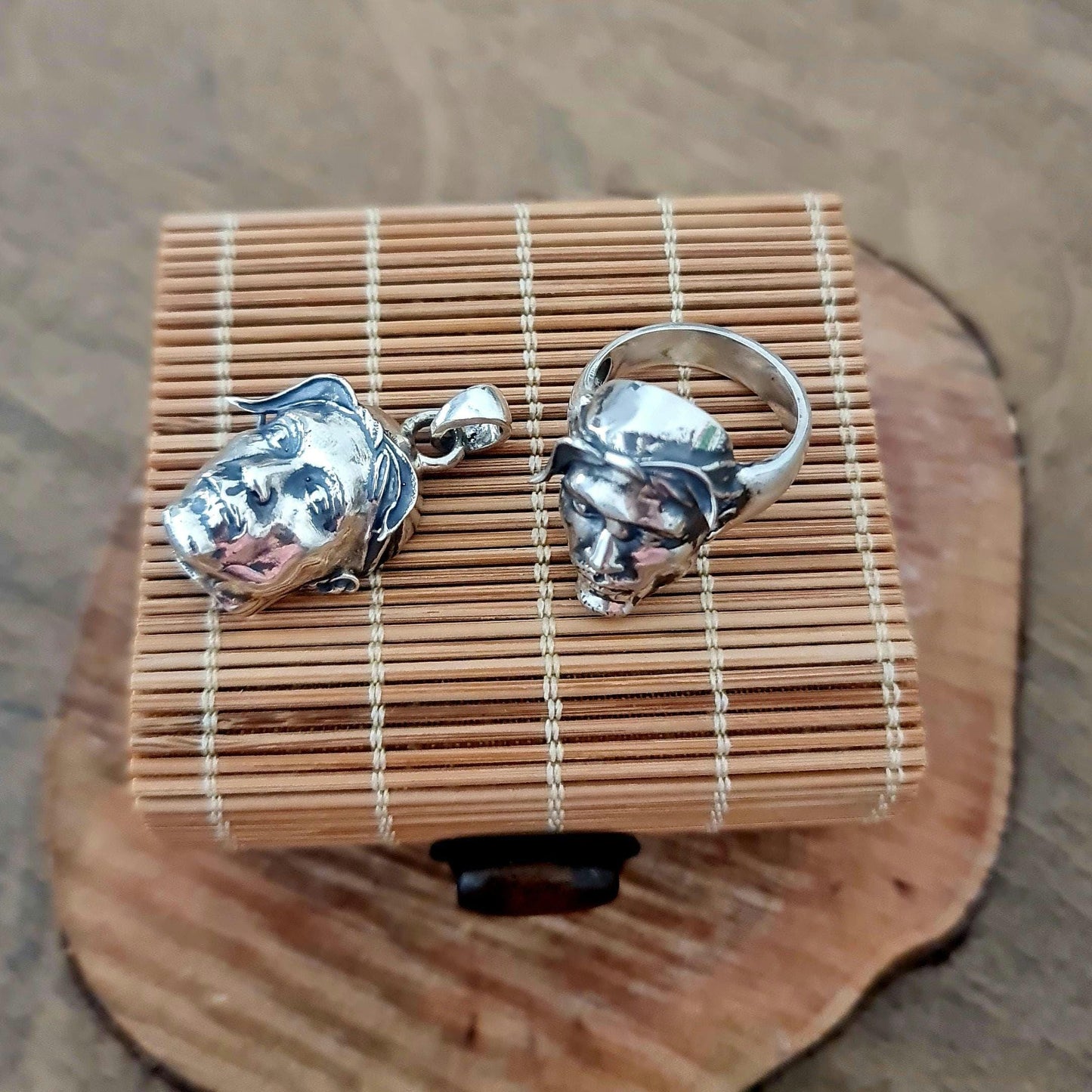 Handmade Sterling Silver Tupac Rapper Ring