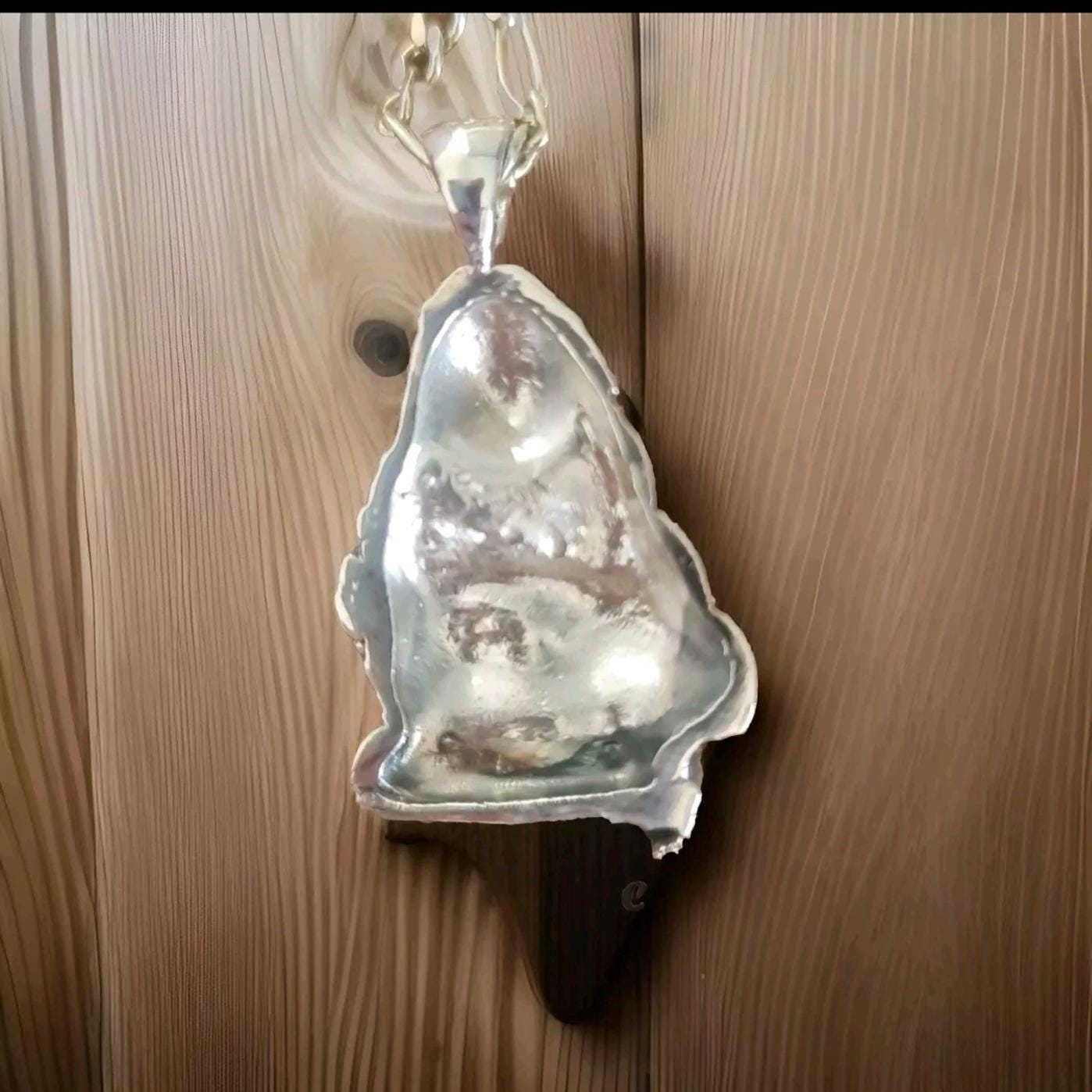 Retro topless godess held by man's arms- Pendant in 925 Sterling Silver -Unique Handcrafted Gift for Her or him