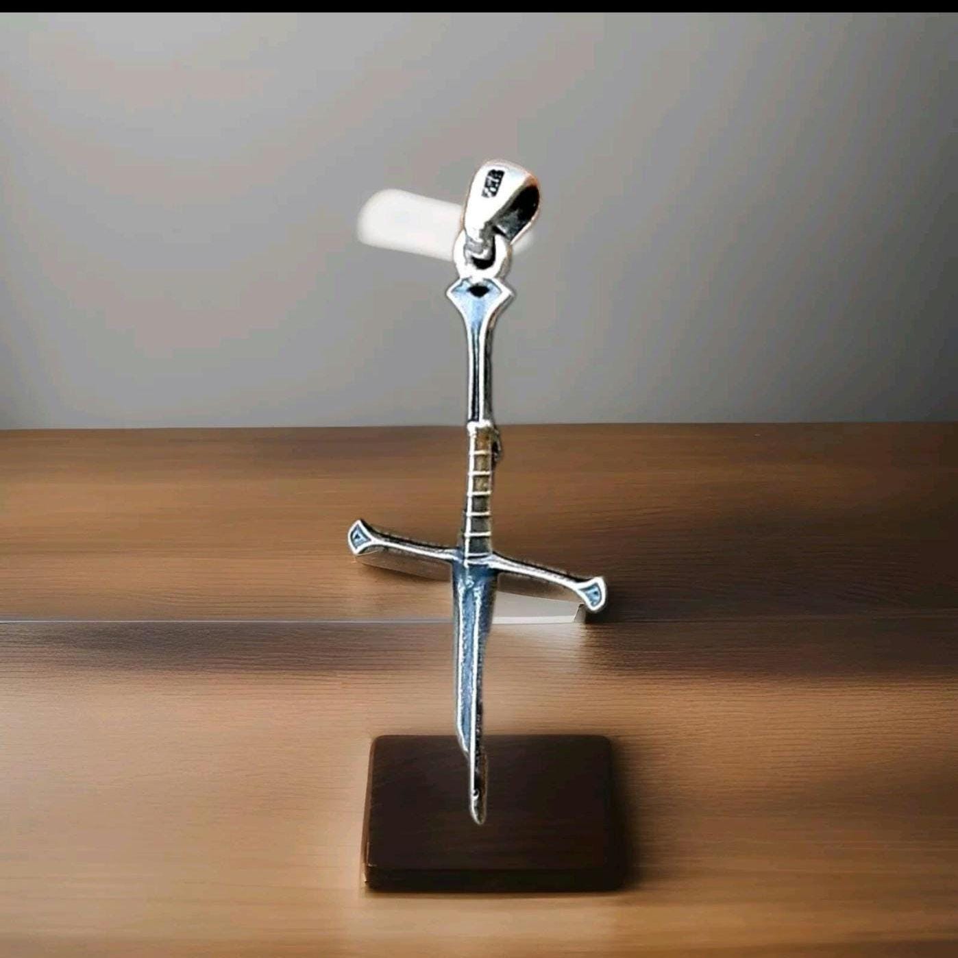 The Breaking of Narsil Sword, LOTR, Fantasy Elven Gothic - Medieval jewelry Cosplay lover broken Cross 925 Sterling Silver