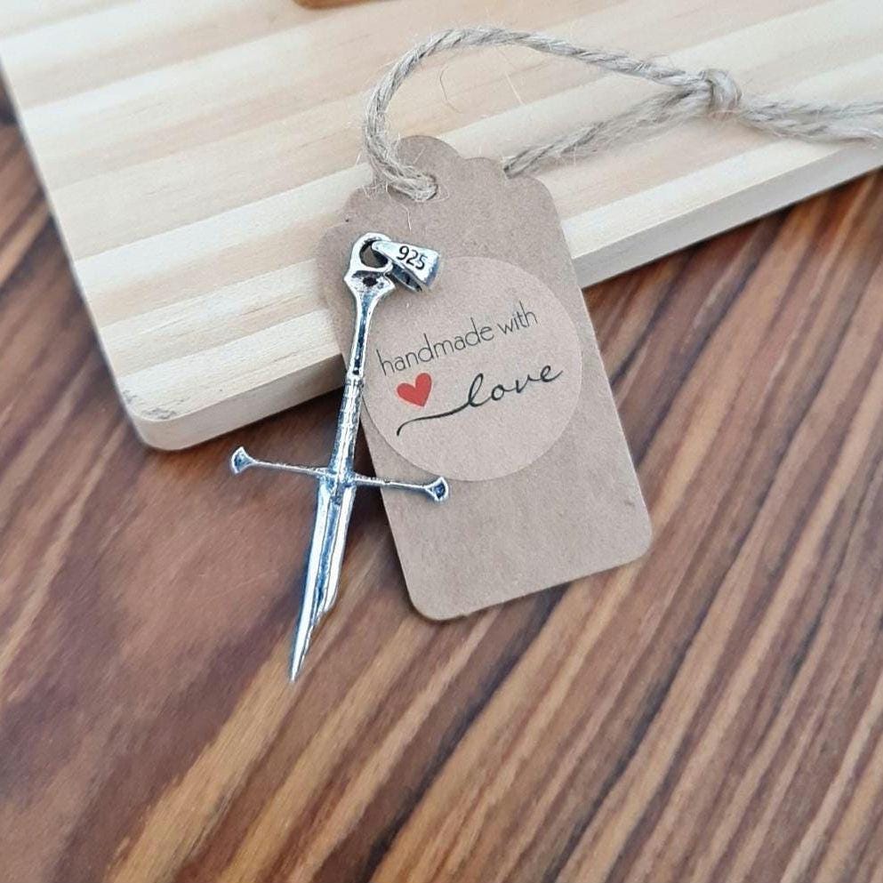 The Breaking of Narsil Sword, LOTR, Fantasy Elven Gothic - Medieval jewelry Cosplay lover broken Cross 925 Sterling Silver