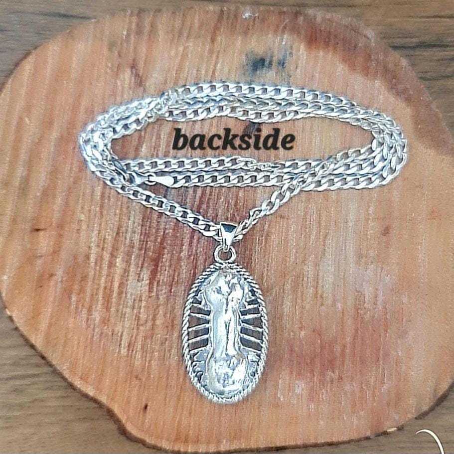 Santa Muerte Pendant - Distinctly Angel of Death's Mystique "amuleto de plata"