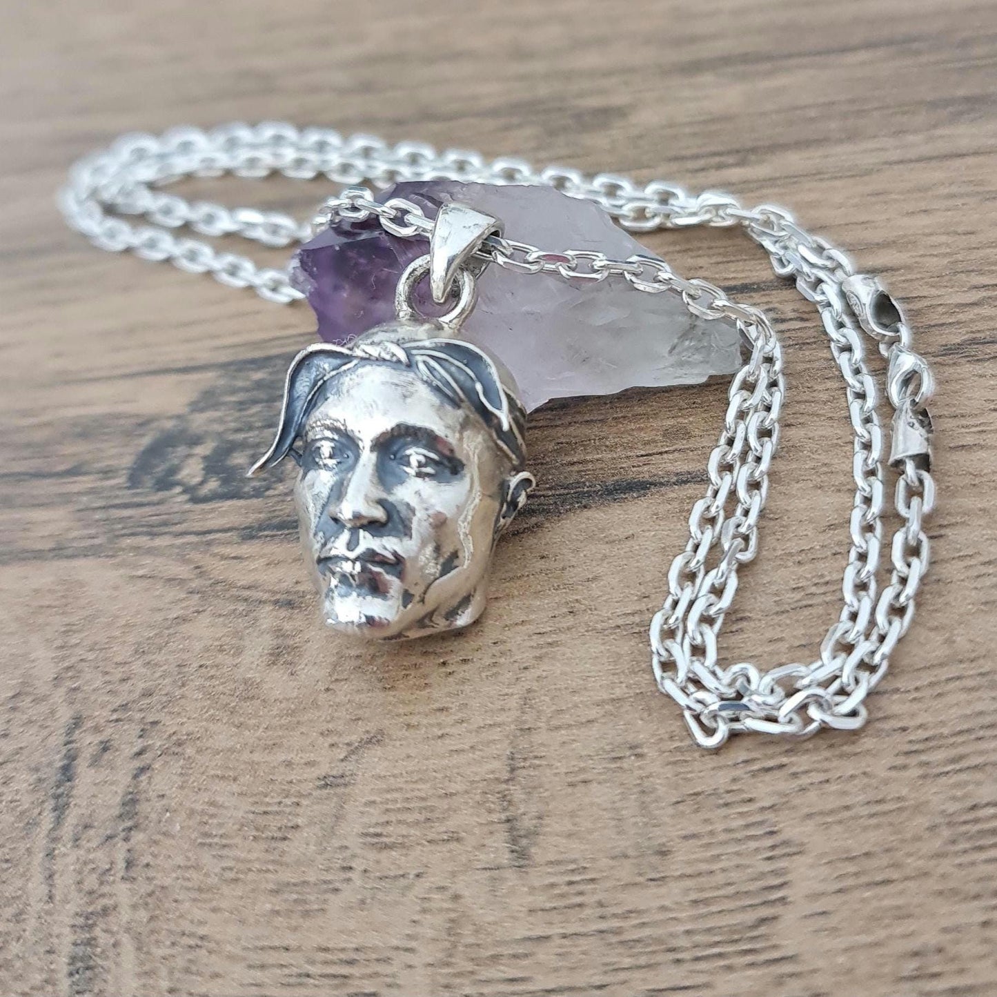 Handmade Sterling Silver Rapper Pendant - Gothic Rockstar Jewelry