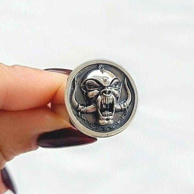 Snaggletooth War Pig Ring-Solid 925 Silver-Heavy Duty Design for the Ultimate Rockstar