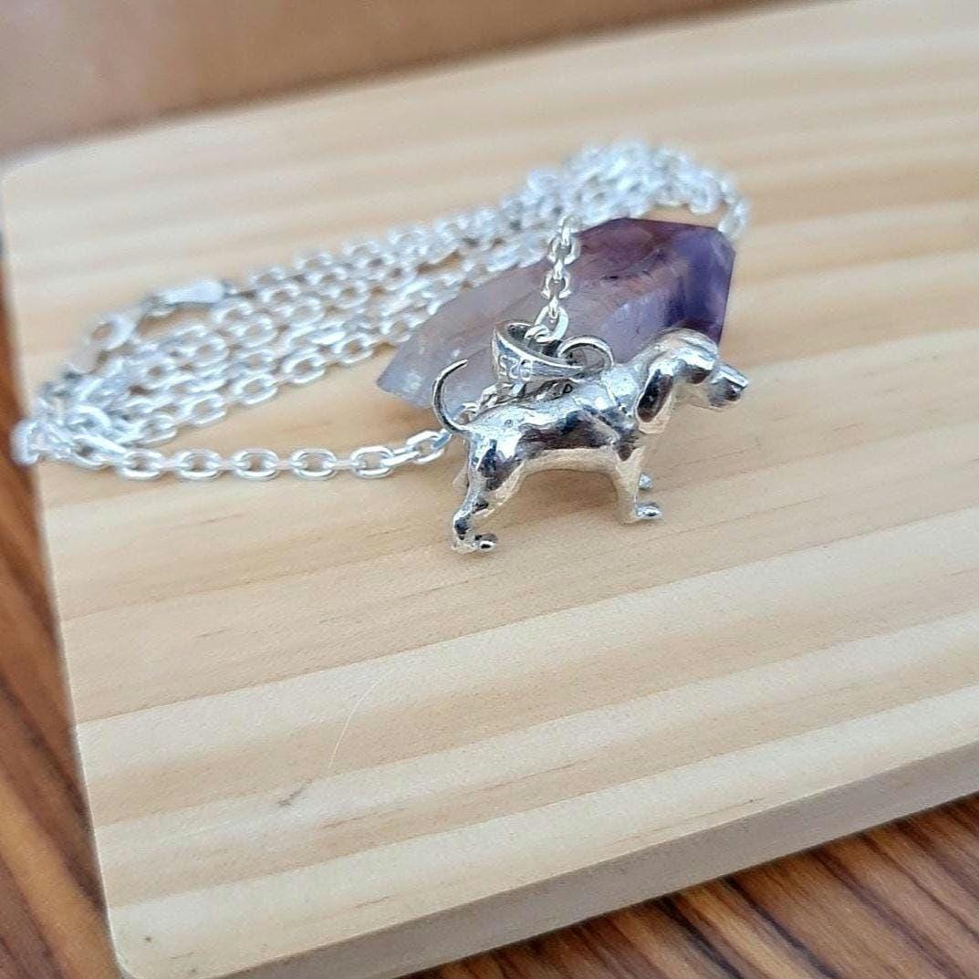 Beagle Figurine Pendant Solid Sterling Silver – Gift for Beagle Lovers –Pet Memorial