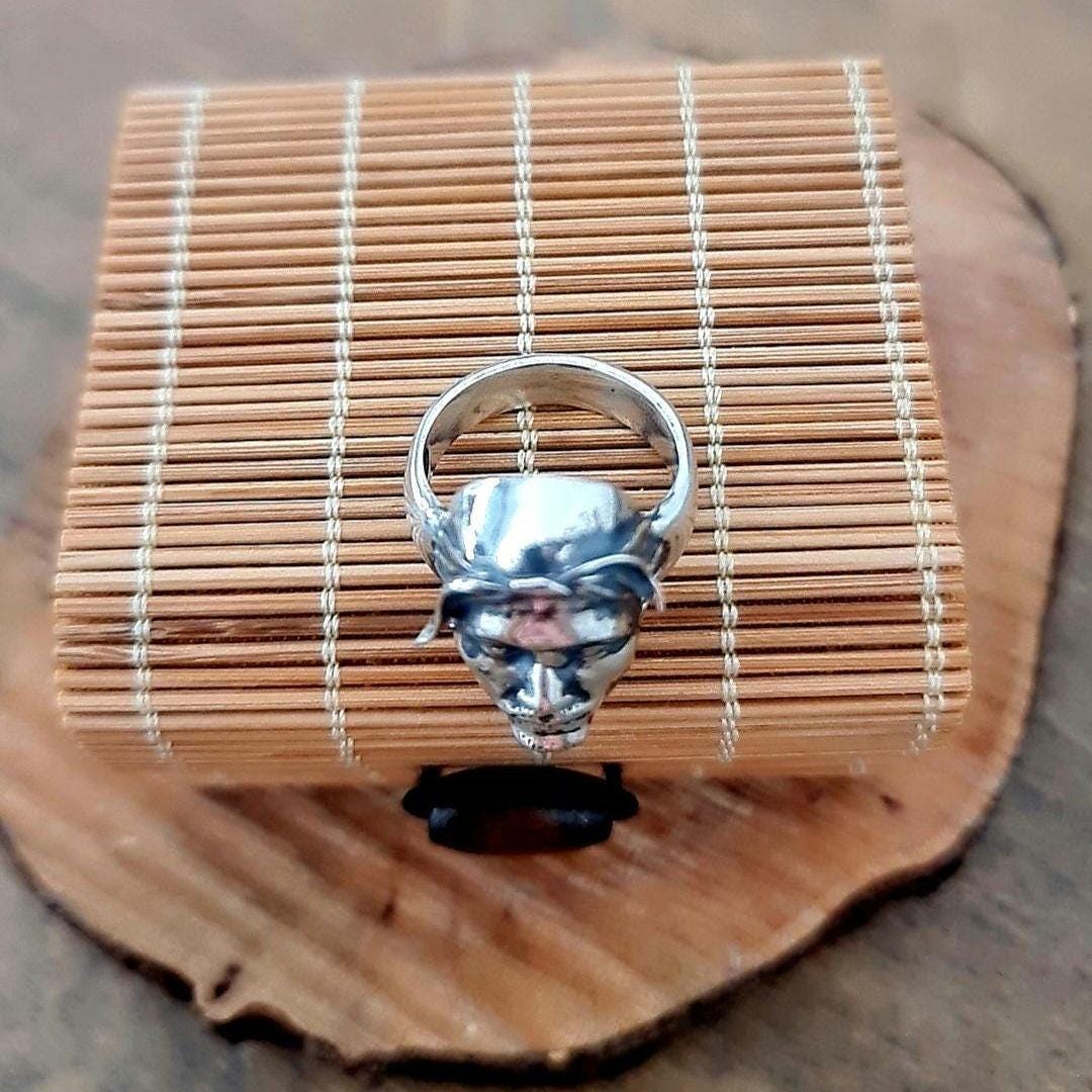 Handmade Sterling Silver Tupac Rapper Ring