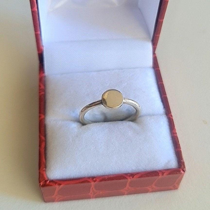 Handmade Sterling Silver Circle Ring: Minimalist Geometric Jewelry