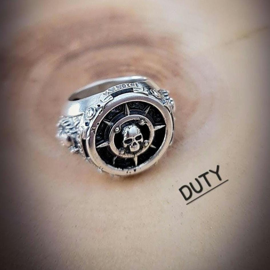 Nautical Pirate Ring - Discover Adventure ,Style with our Punk-Inspired Signet Ring 925 Sterling silver