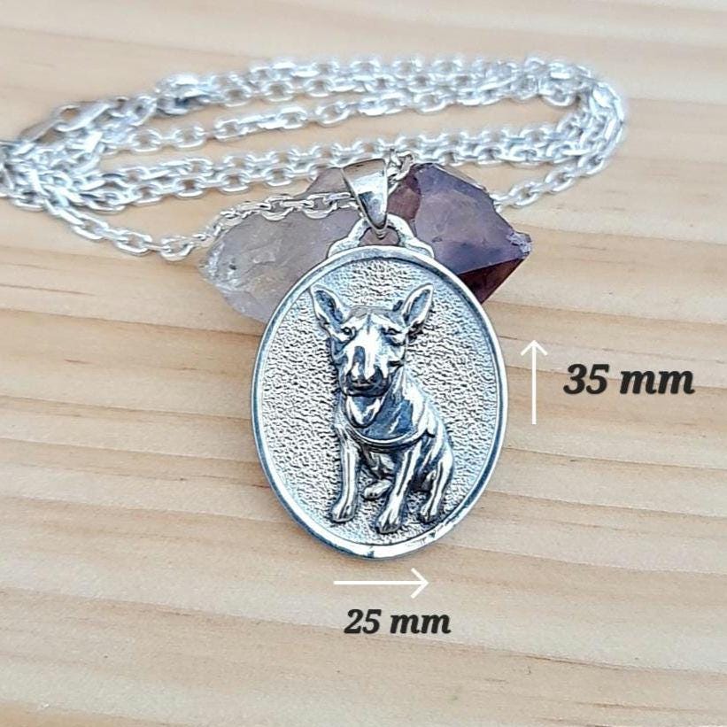 Custom Sterling Silver Dog Portrait Pendant: Handmade Pet Memorial Charm