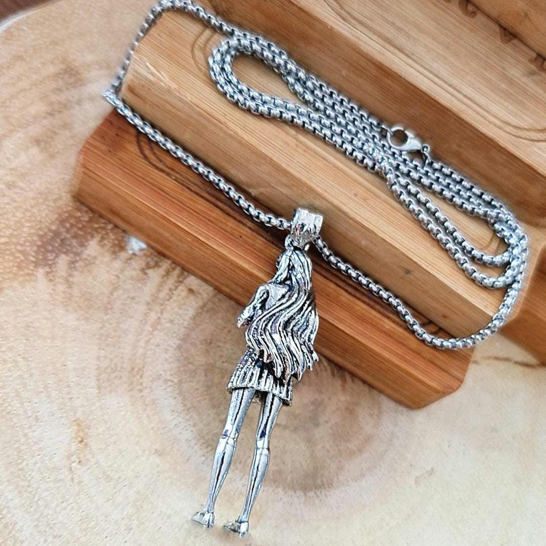 Oversized school girl Necklace ,Cosplay anime girl ,Cartoon style, statement 8 cm 5 in