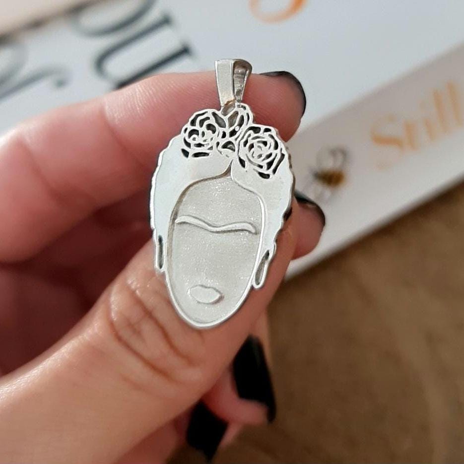 Inspired by the iconic Mexican painter charm Artistic modern 925 sterling silver - 4 cm charm
