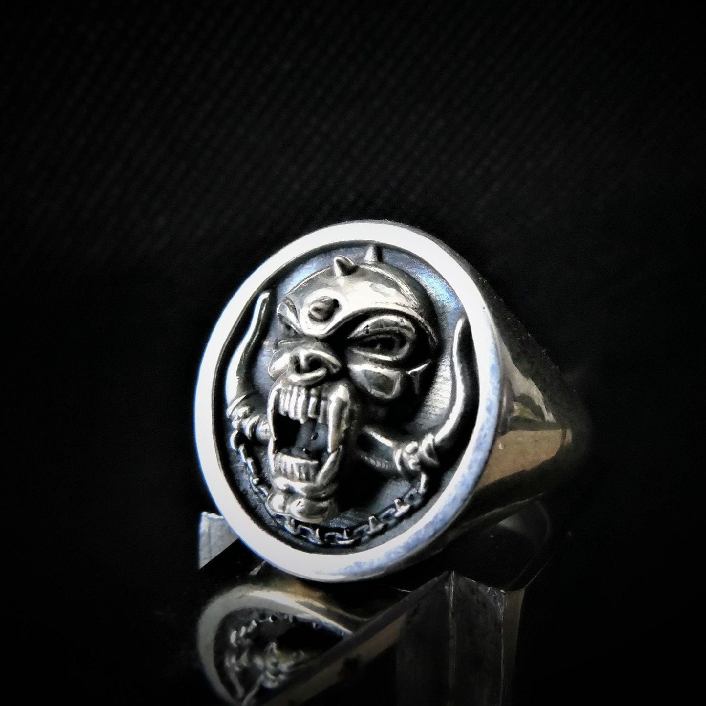 Snaggletooth War Pig Ring-Solid 925 Silver-Heavy Duty Design for the Ultimate Rockstar
