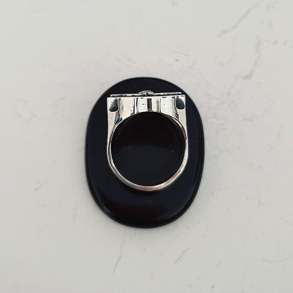 Bullet Revolver Ring - Ammo Signet Ring: Sterling Silver Bullet Casing, Rebel Biker Style, Magnum Revolver Gun Cylinder Ring