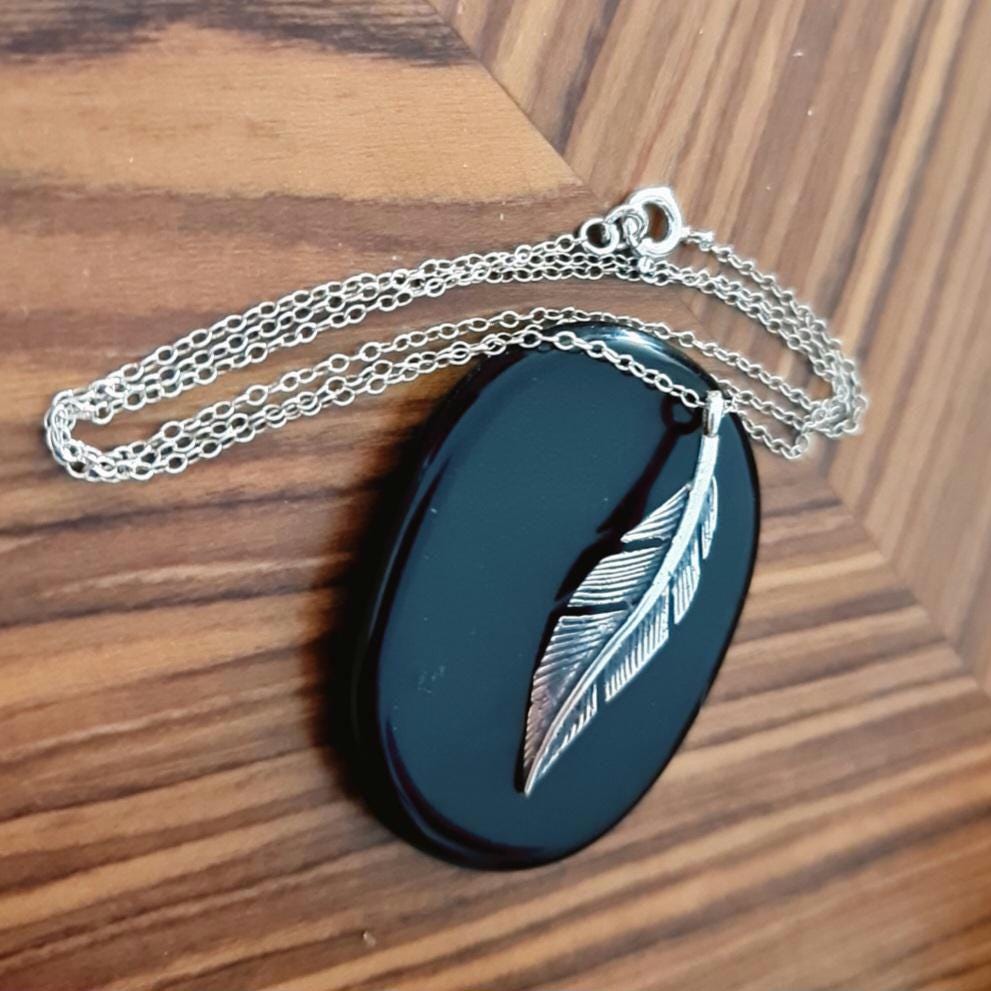 Delicate Feather Necklace 925 Sterling Silver – 45cm Chain – Minimalist Boho