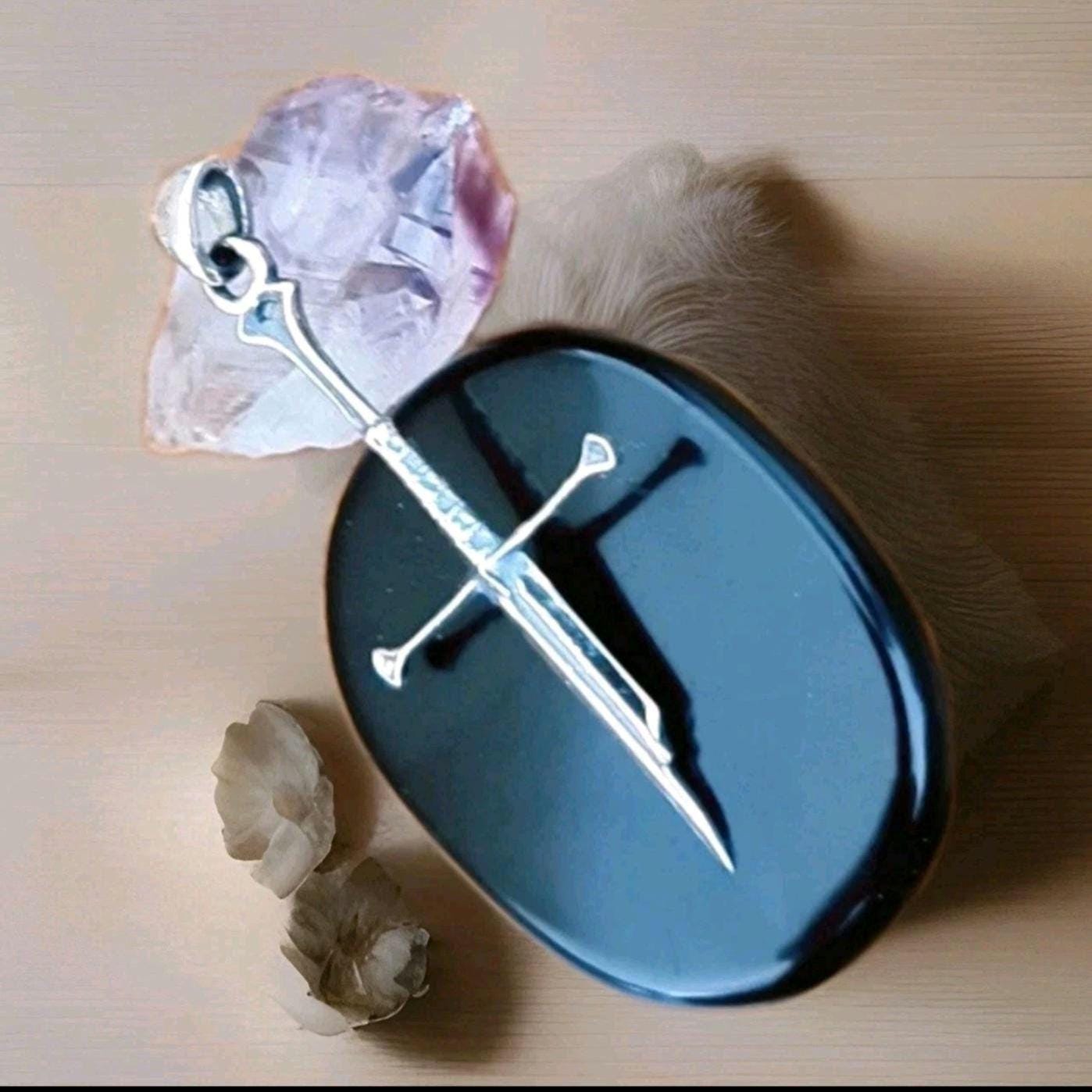 The Breaking of Narsil Sword, LOTR, Fantasy Elven Gothic - Medieval jewelry Cosplay lover broken Cross 925 Sterling Silver