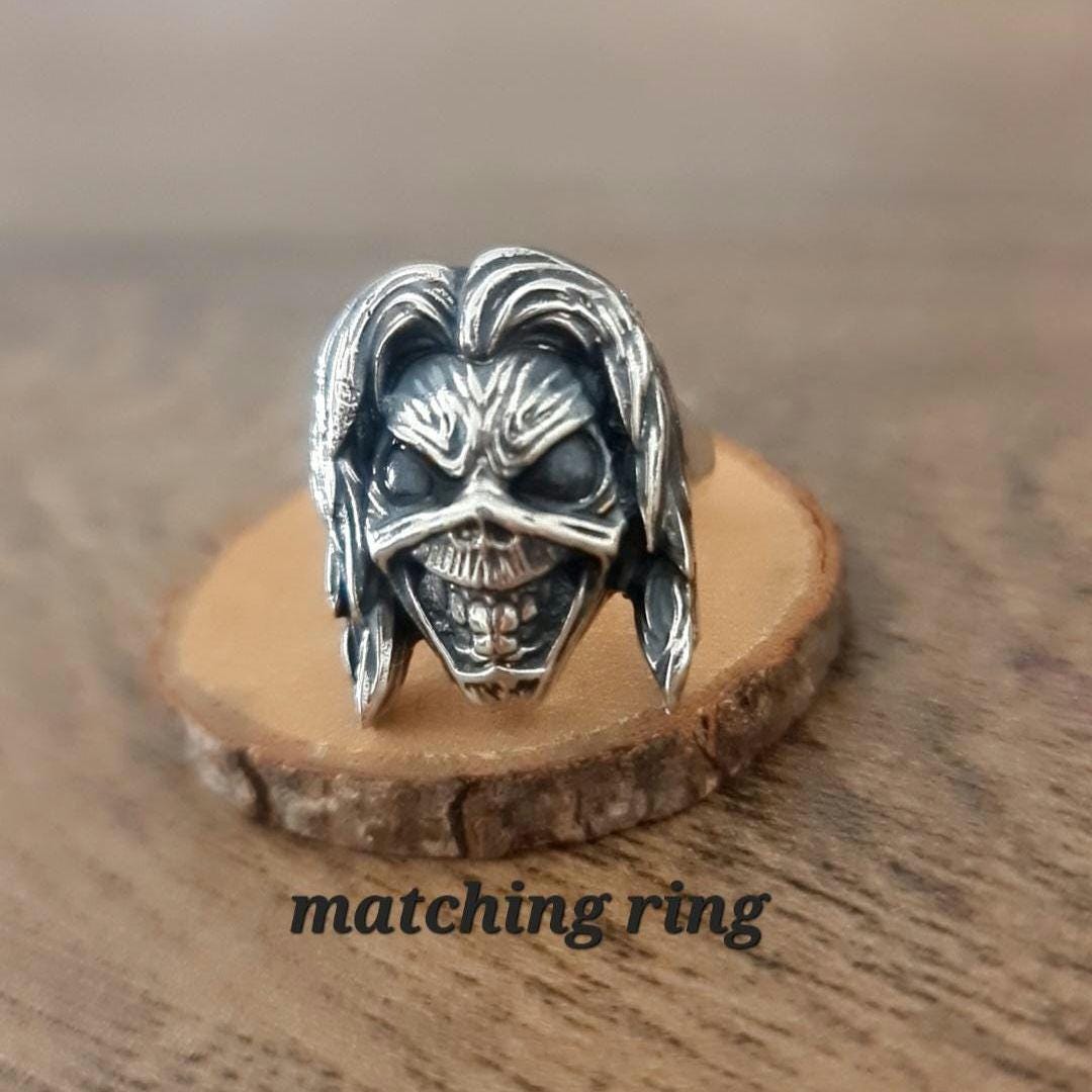 Eddie Killers Pendant, Skull Pendant, Biker - Rock - Heavy metal statement charm Sterling silver