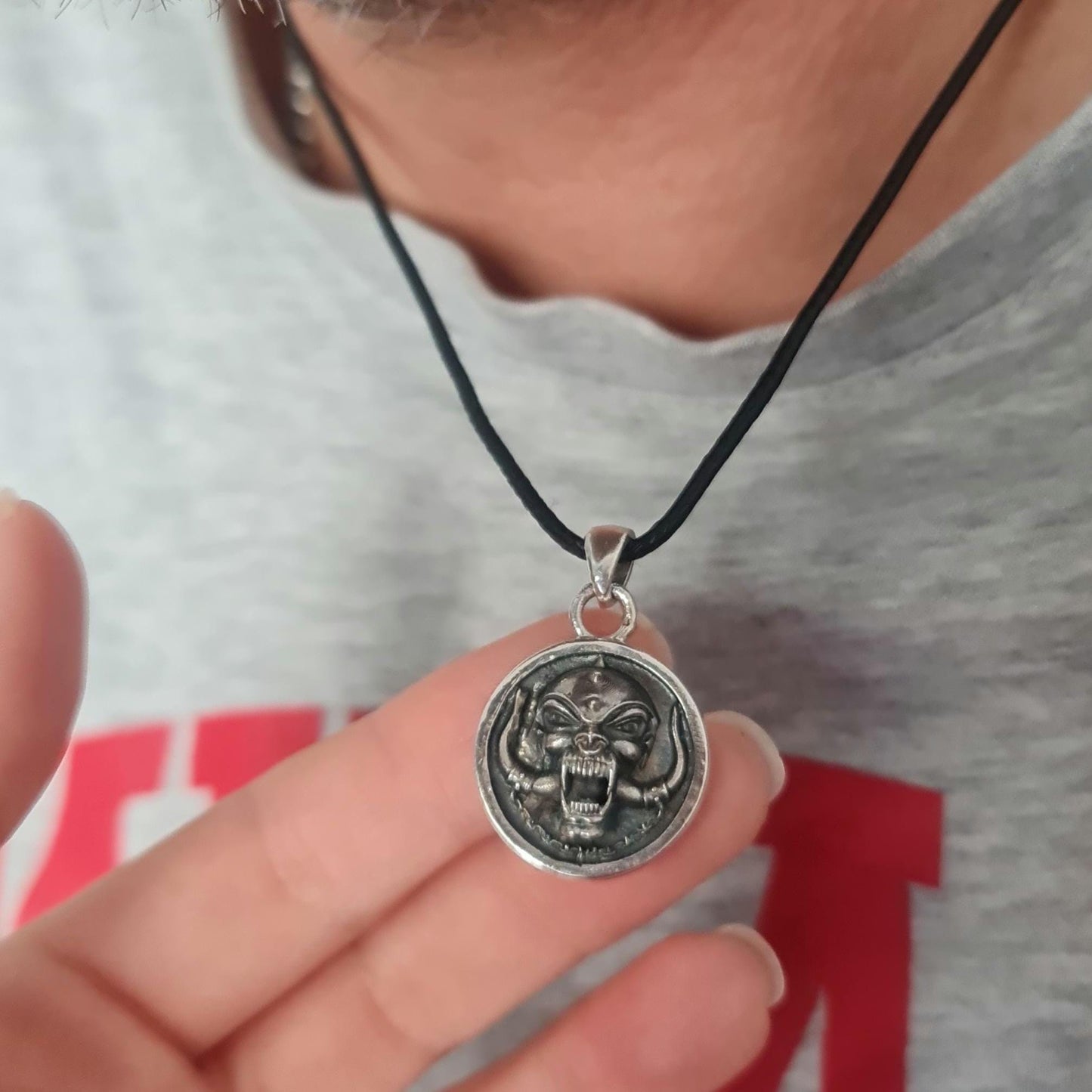Motorhead Snaggletooth War Pig Pendant-Solid 925 Sterling Silver-Heavy Duty Design for the Ultimate Rockstar -