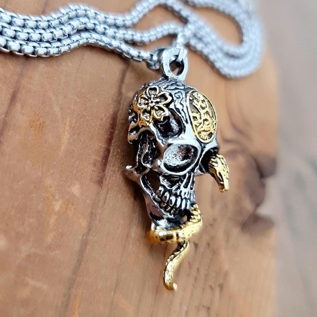 Snake & Skull Necklace - Fashionable Gift, Hip Hop Cosplay Jewelry