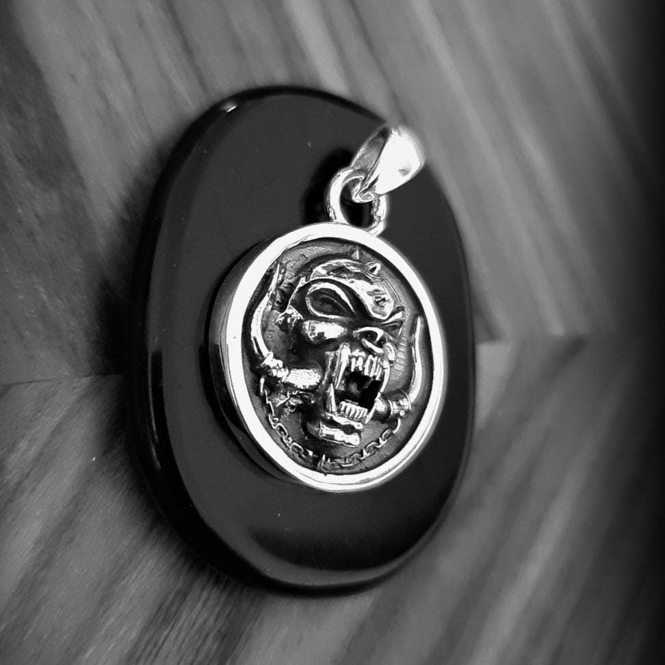Motorhead Snaggletooth War Pig Pendant-Solid 925 Sterling Silver-Heavy Duty Design for the Ultimate Rockstar -