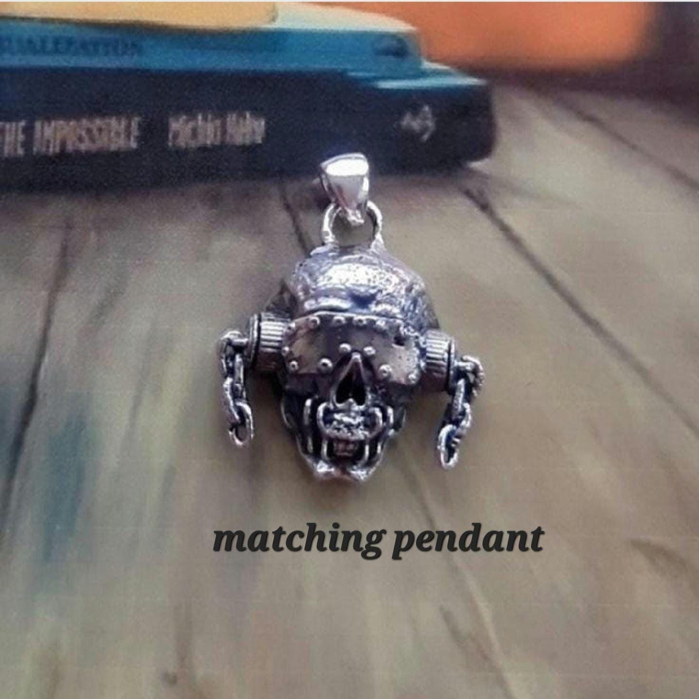 Handmade Sterling Silver Vic Rattlehead Skull Ring - Heavy Metal Biker Jewelry