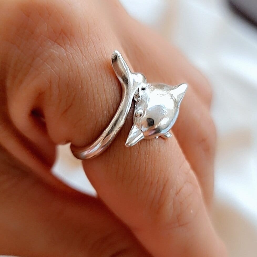Handmade Silver 925 Dolphin Ring: Summer Sea Jewelry