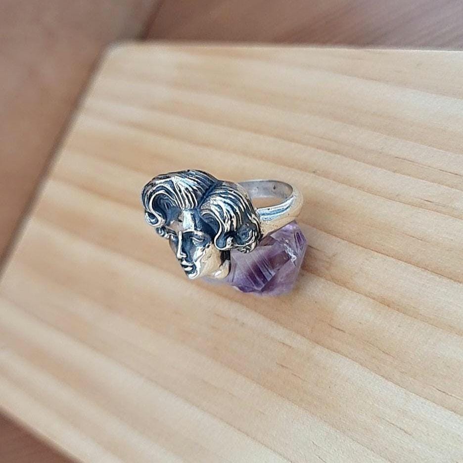 Marilyn Monroe Inspired Sterling Silver Ring: Vintage Hollywood Glamour