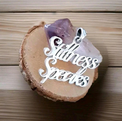 Stillness Speaks Pendant: Handmade Sterling Silver Spiritual Necklace