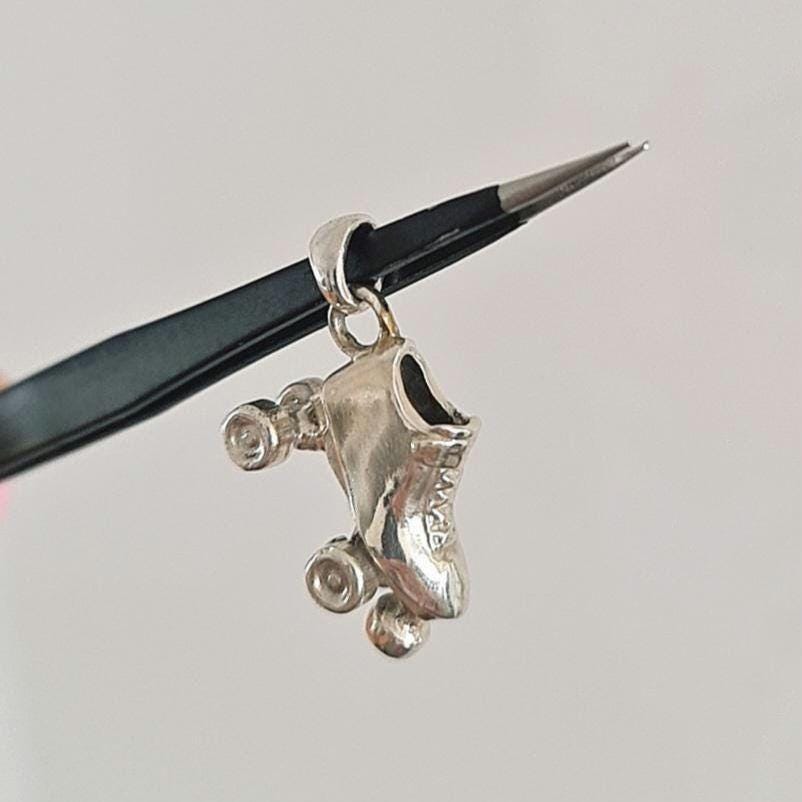 Handmade Sterling Silver Roller Skate Pendant: Skater Jewelry