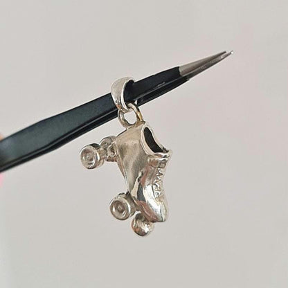 Handmade Sterling Silver Roller Skate Pendant: Skater Jewelry