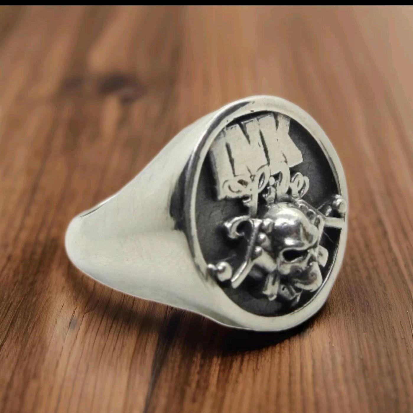 Tattoo Guns "Ink Life"-inspired Ring - Handmade Skull Ring  - Crafted in 925 Sterling Silver