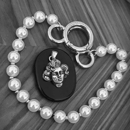 Vintage Sterling Silver Marilyn Monroe Movie Icon Pendant - Handmade 50s Starlet