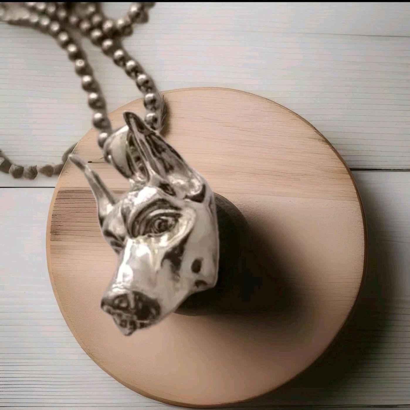 Handmade Sterling Silver Doberman Pendant: Dog Lover Statement Piece