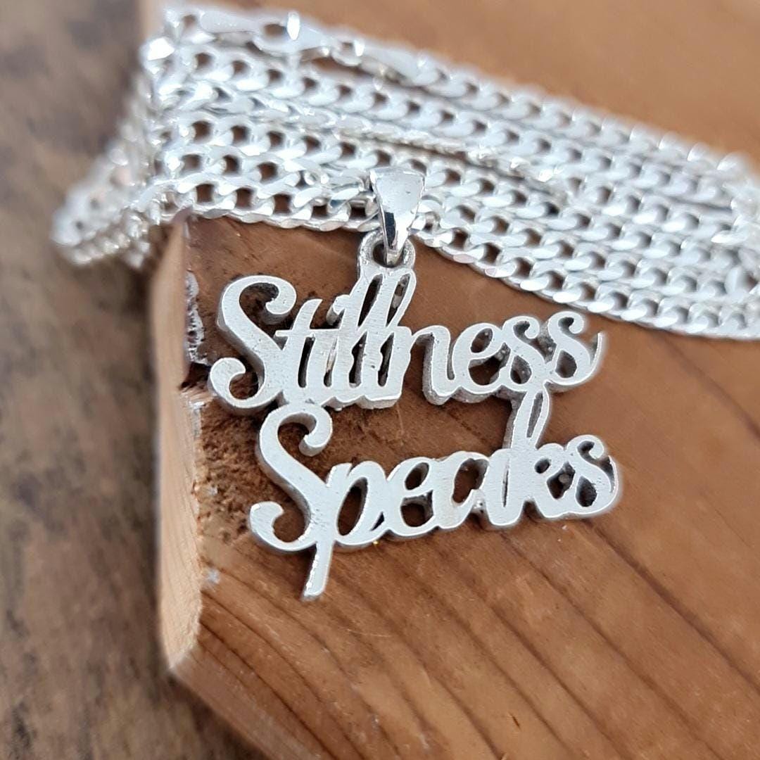 Stillness Speaks Pendant: Handmade Sterling Silver Spiritual Necklace