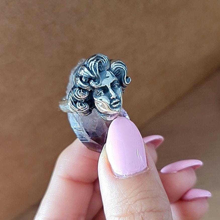Marilyn Monroe Inspired Sterling Silver Ring: Vintage Hollywood Glamour