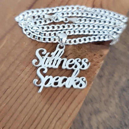 Stillness Speaks Pendant: Handmade Sterling Silver Spiritual Necklace