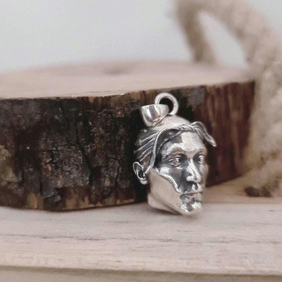 Handmade Sterling Silver Rapper Pendant - Gothic Rockstar Jewelry