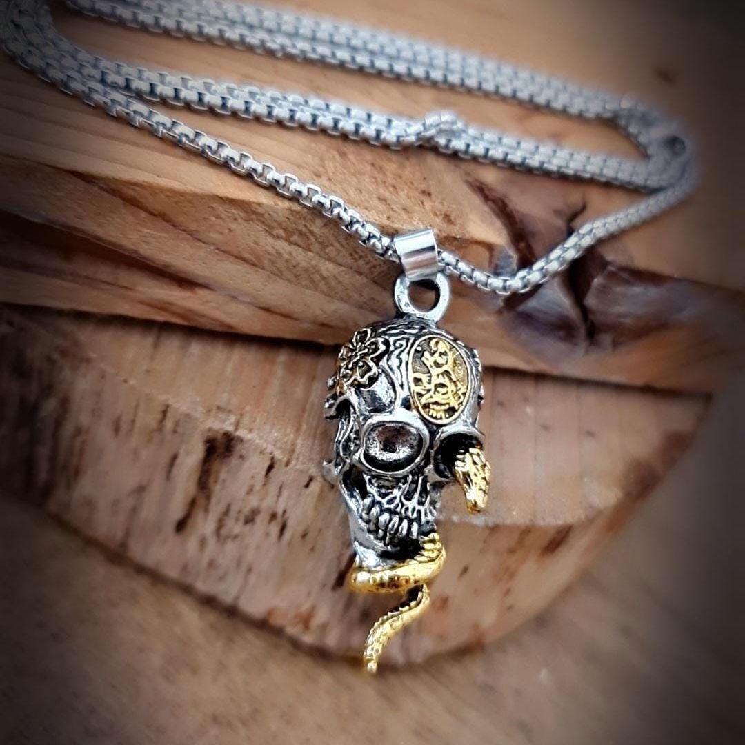 Snake & Skull   Necklace - Fashionable   Gift, Hip Hop Cosplay Jewelry