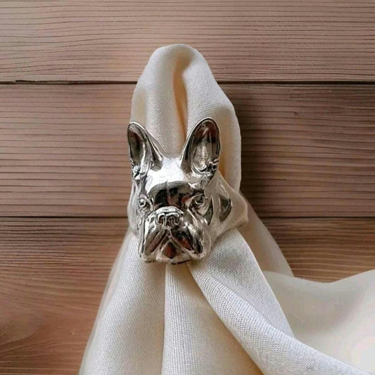 French Bulldog Ring: A Stylish Tribute to Your Four-Legged Companion -  Sterling Silver 925