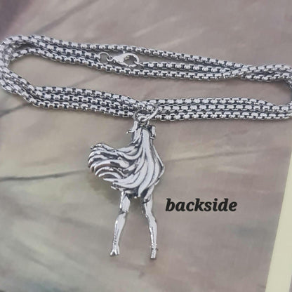 Anime Bunny Girl Cosplay style sexy long haired Girl with whip rope Necklace
