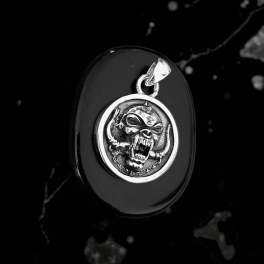 Snaggletooth War Pig Pendant-Solid 925  Sterling Silver-Heavy Duty Design for the Ultimate Rockstar -