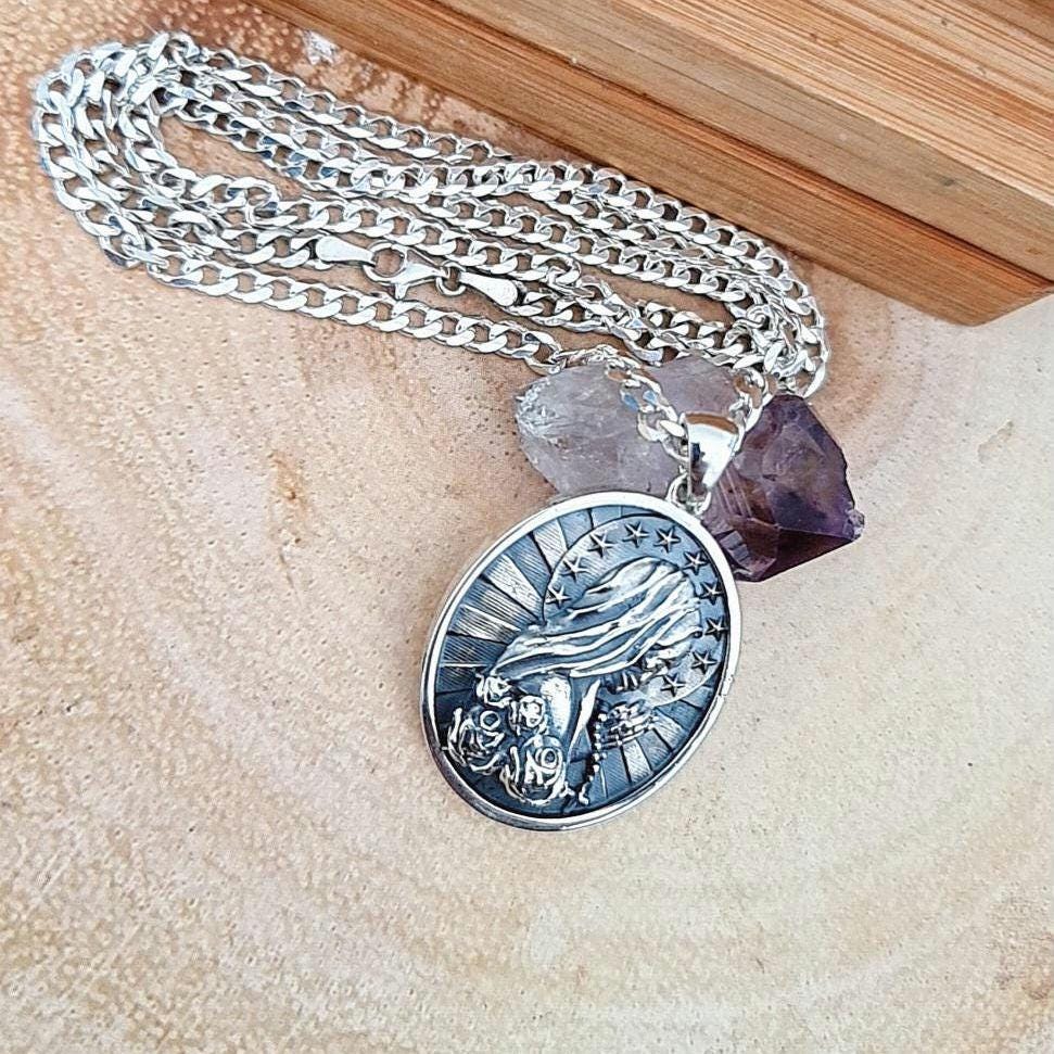 La Santa Muerte praying Pendant -Precious Symbol of Belief and Protection  - Saint Death