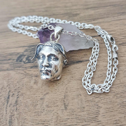 Handmade Sterling Silver Rapper Pendant - Gothic Rockstar Jewelry