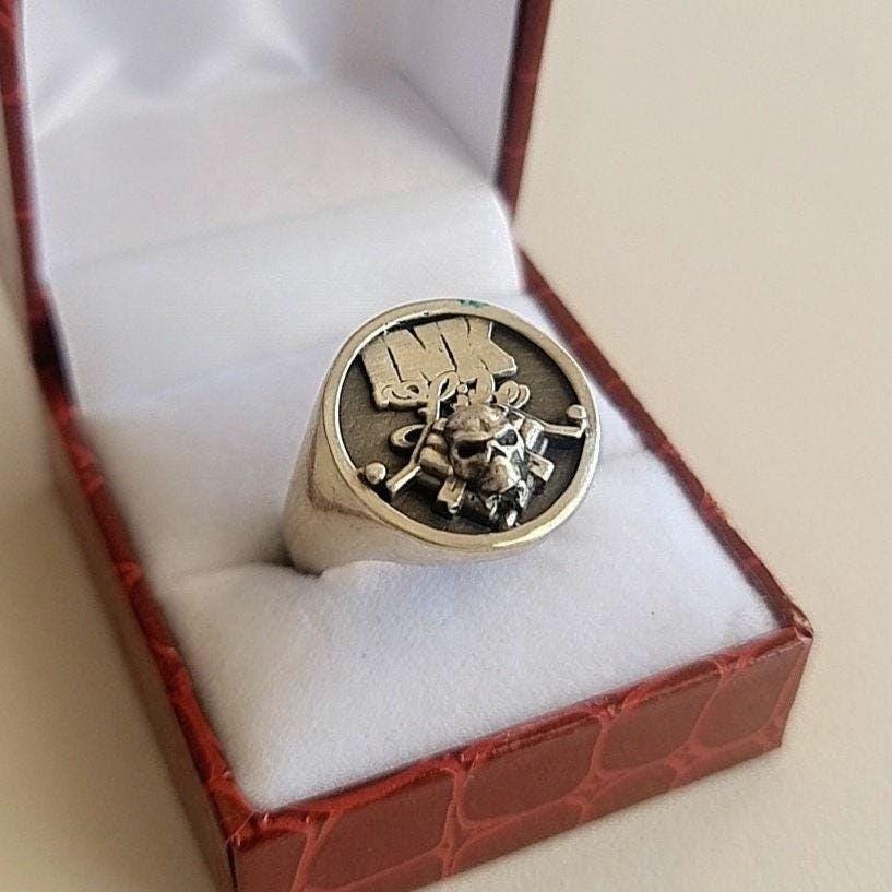 Tattoo Guns "Ink Life"-inspired Ring - Handmade Skull Ring  - Crafted in 925 Sterling Silver