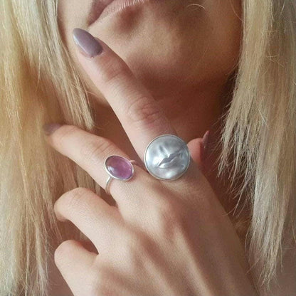 lips ring - 925 sterling silver - women's sizes -sleek & modern design - handmade with care -