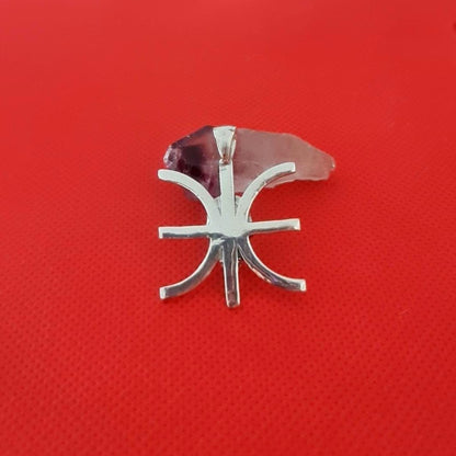 Handmade Sterling Silver Skull Pendant: Greek Epsilon Symbol