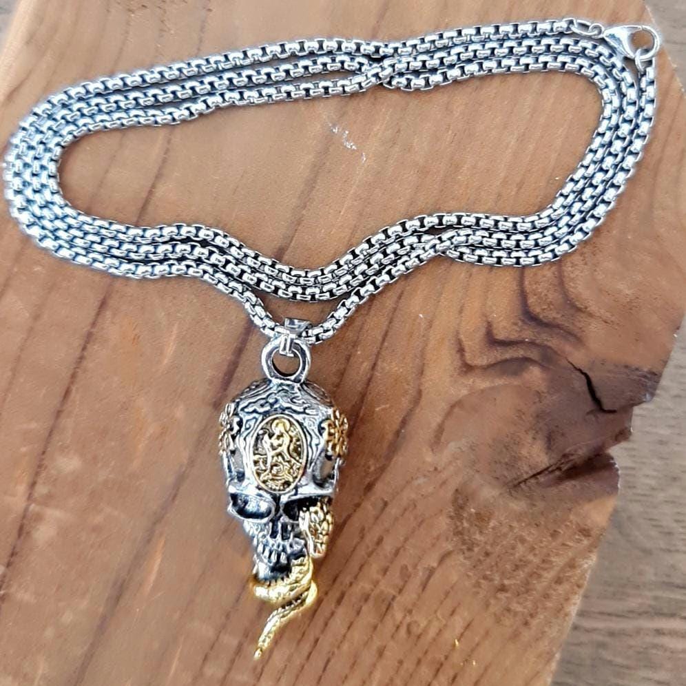 Snake & Skull   Necklace - Fashionable   Gift, Hip Hop Cosplay Jewelry