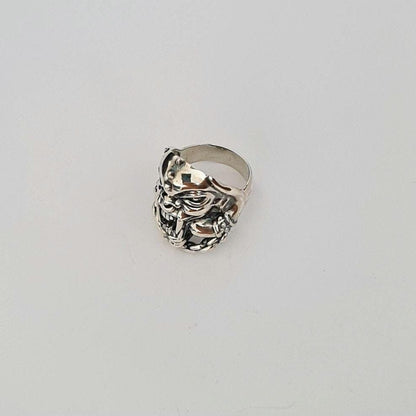 Handmade 925 Silver   Motorhead War Pig Ring: Gothic Rockstar Jewelry